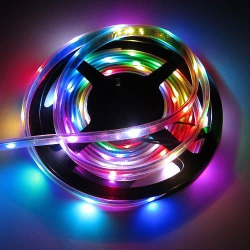 XKTTSUEERCRR 5050 SMD WS2811 16.4ft/5Metre 60 LEDs/m 300LEDs RGB Flexible Waterproof Strip Lighting Addressable Dream Color LED Kit + Remote Controller+ Power Supply Adapter