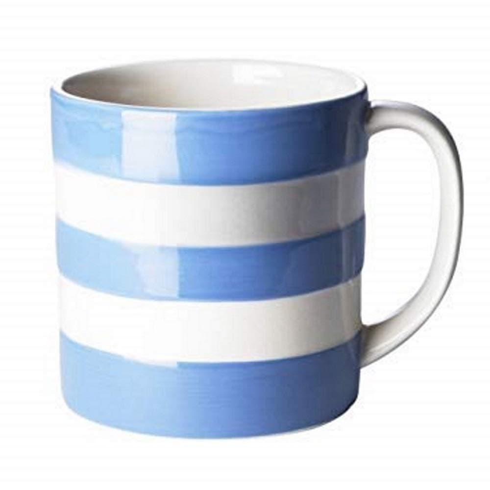 Cornishware Blue and White Stripe Large Coffee Cup Mug, 15oz