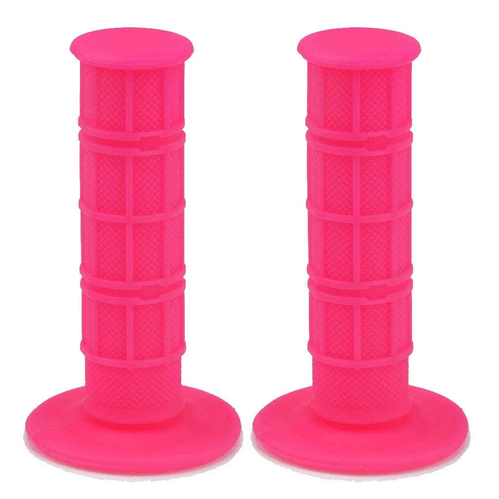 HIAORS Soft Rubber Handle Grips For Chinese Pit Dirt Motor Trail Bike Motorcycle 50cc 70cc 90cc 110cc 125cc 140cc 150cc 160cc CRF50 XR50 SSR YCF IMR Atomik Thumpstar BSE Apollo Kayo Stomp Parts Pink