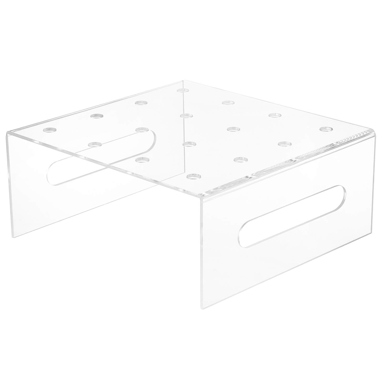 HEMOTON Push Pop Cake Stand Acrylic Cake Display Stand 16 Holes Push Up Cake Pop Shooter Push Pops Cake Plastic Containers Size S