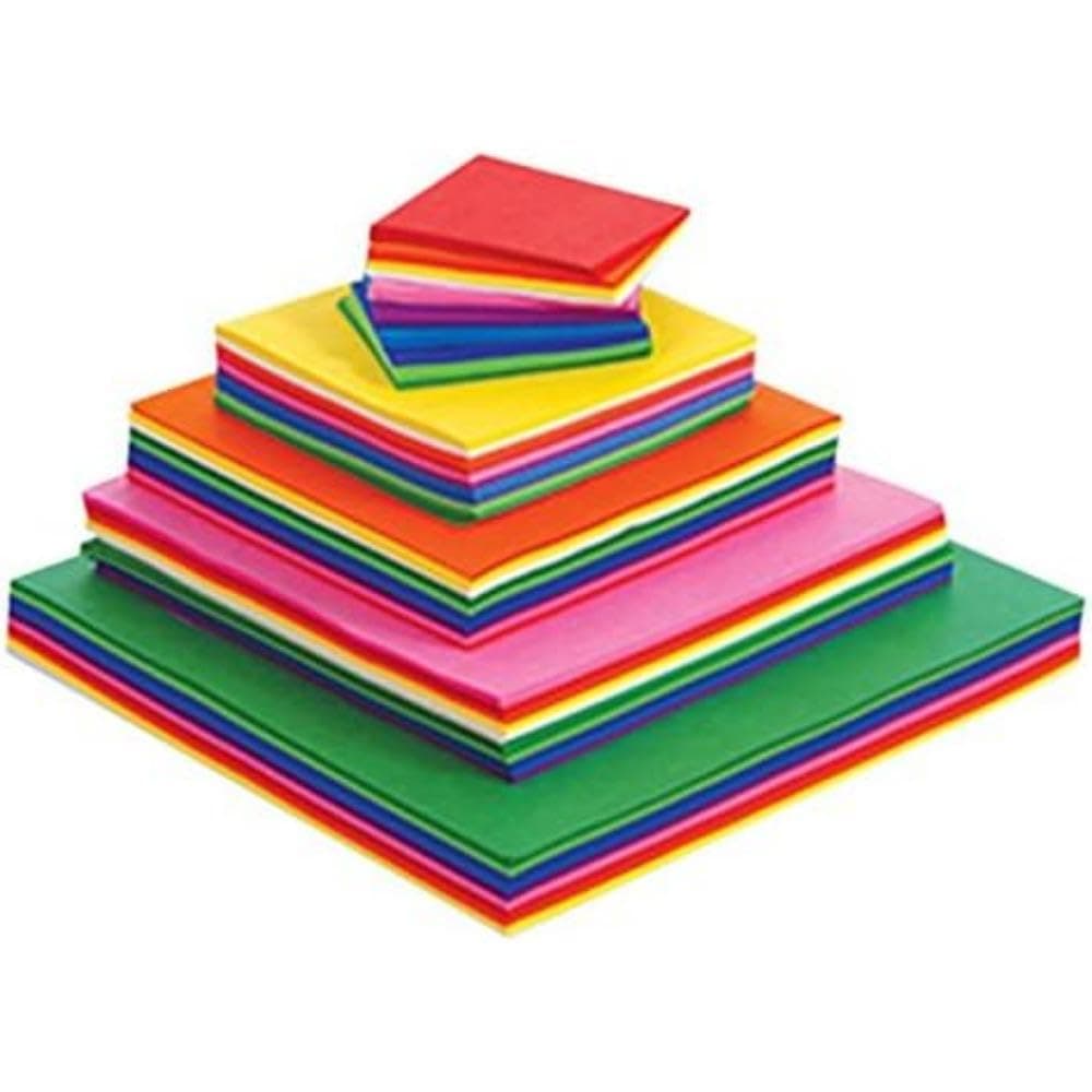 Stephens Tissue Paper Squares 75mm Pack of 480, Bright Bold Colours, Ideal For Crafts, Scrapbooking, Card Making, Paper Craft Project, Making Decorations For Birthday, Wedding, Baby Shower