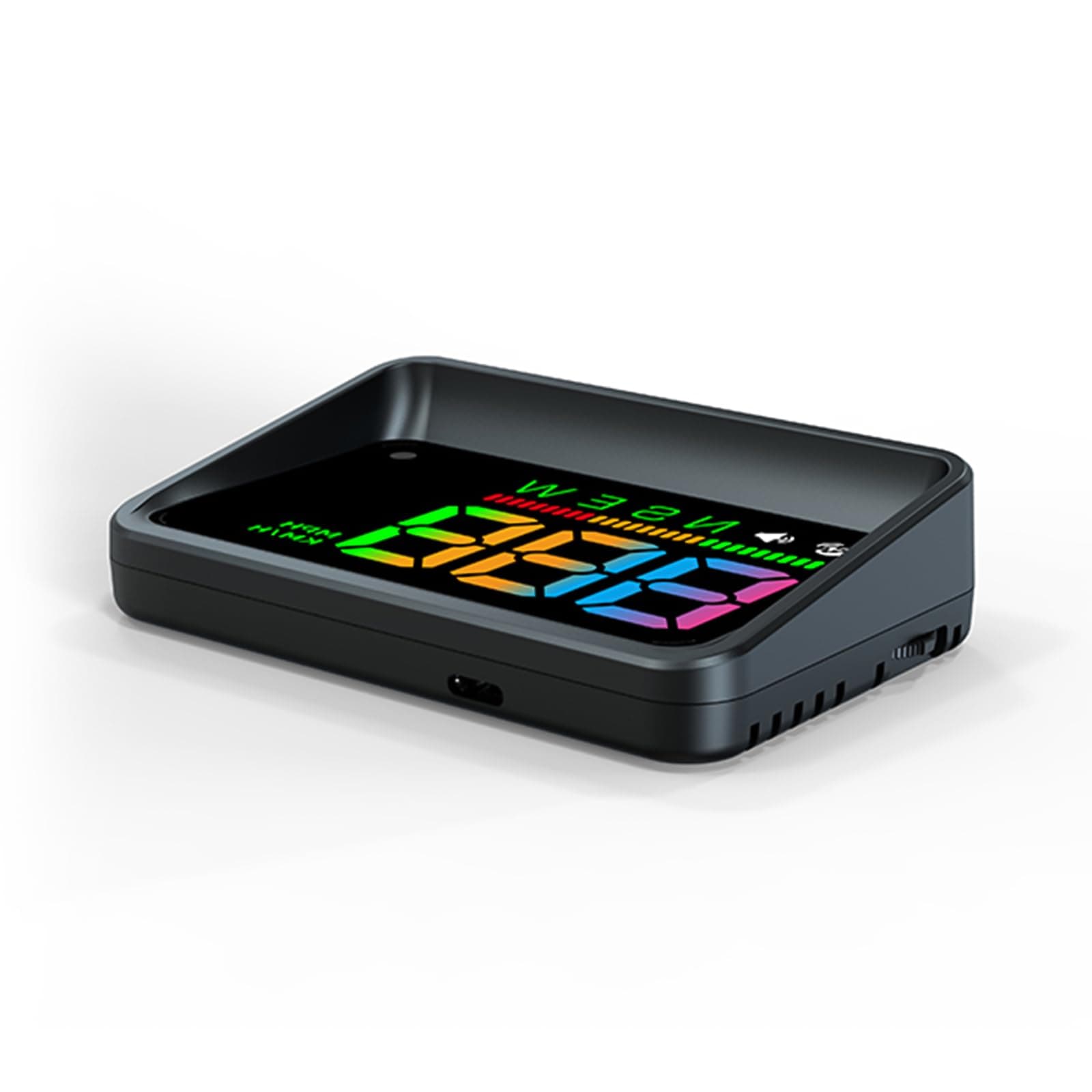 H4 Car HUD Head-Up Display - GPS Speedometer with Auto-Dimming, Real-Time Speed and Compass Direction, KM/H or MPH Switchable, Windshield Projection Display for All Vehicles.