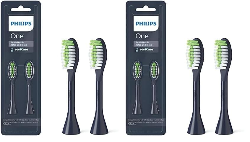 Philips One by Sonicare, 2 Brush Heads, Midnight Navy Blue, BH1022/04 (Pack of 2)