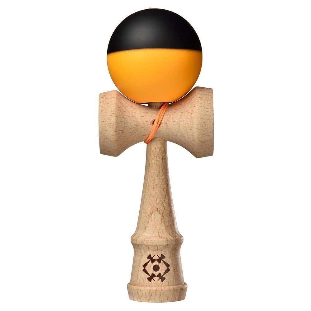 Kendama USA - Tribute - Half Split Silk Kendamas - Great for Beginners - Extras Included (Orange)