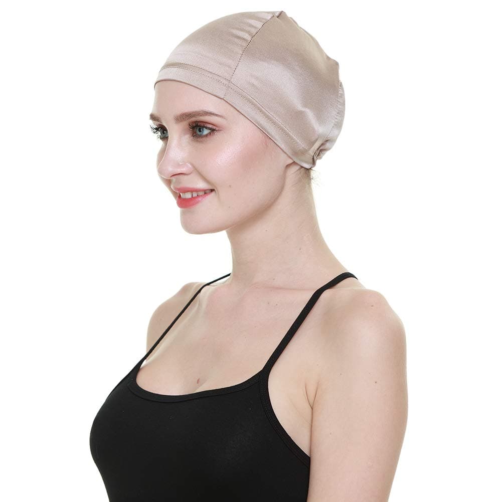 Wig Cap-100% Mulberry Silk Breathable Soft for Bald Head Available All The Year