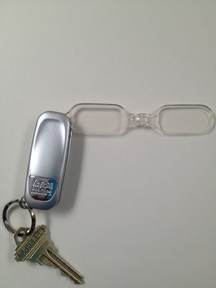 Accessory Key Ring Key Chain Novelty Gift Unisex +2.0 Magnifying Glasses Silver