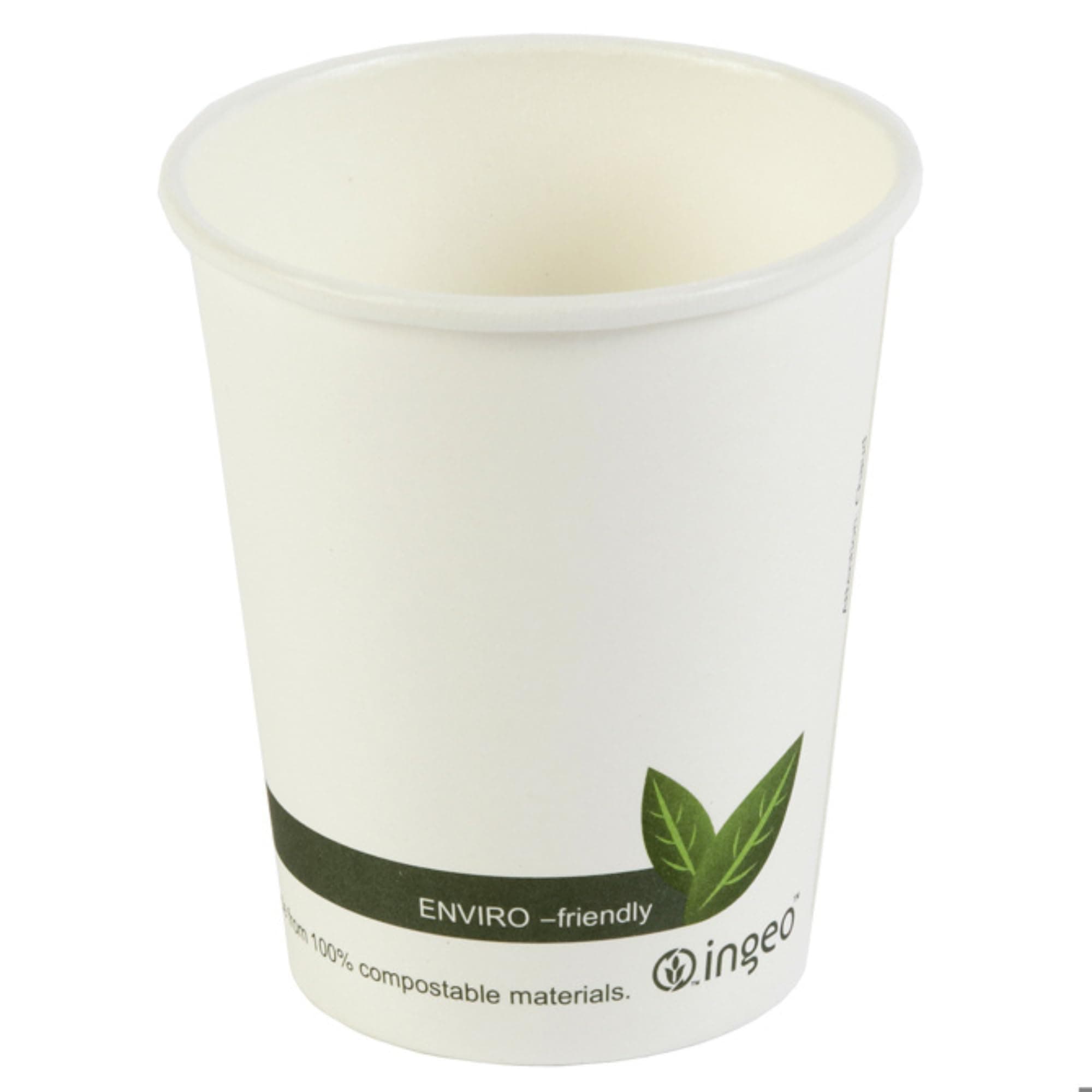 Compostable Hot Drink Cups 8oz / 230ml - Set of 50 - Biodegradable Takeaway Coffee Cups