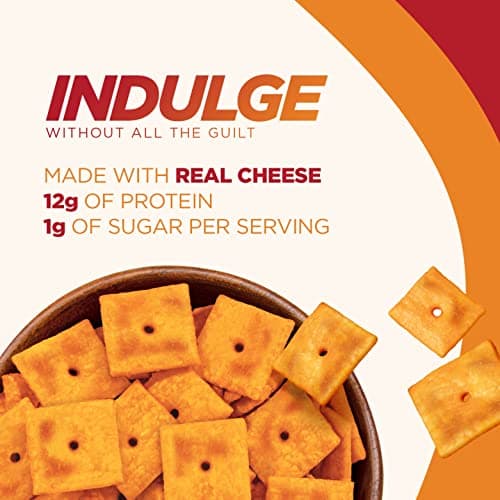 Pure Protein Cheesy Crackers, Cheddar, High Protein Snack, 12G Protein, 1.34 oz, 12 Count (Packaging may vary)