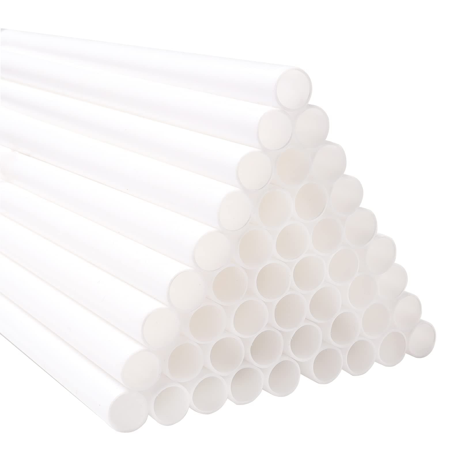 Ira Pollitt 42 Pieces White Plastic Cake Dowel Rods Tiered Cake Construction Rods 0.4 Inch Diameter Cake Stacking Supporting Rods for Stacking Tiered Cake Cake Sticks,9.5 Inch Length