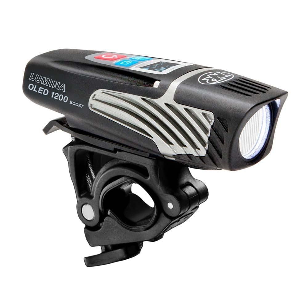 Lumina OLED Boost 1200 Bike Light – OLED Display with Real-Time Runtime – 1200 Lumens – USB Rechargeable – Road, MTB & Commuter – IP64 Water Resistant