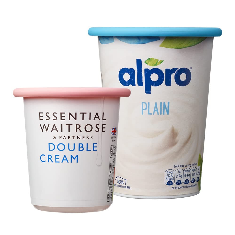Pot Tops. 2 Reusable Silicone Tops specifically Designed to fit Standard Yoghurt and Cream pots. (Pastel)