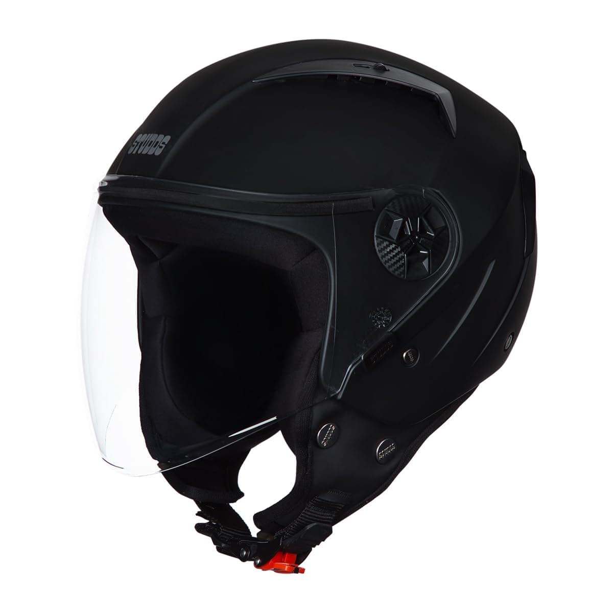 STUDDS Vogue ISI Certified Open Face Motorcycle Helmet for Men and Women with Clear Visor