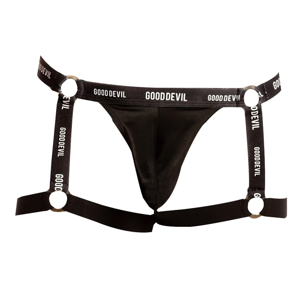 Good DevilMens Garder Jock Pouch Enhancing Sexy Backless Bodysuit Jockstrap Underwear