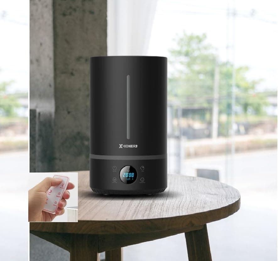 Humidifier with Ultrasonic Cool Mist 7L Auto Sensor Air Aroma Diffuser Shut & Start Touch Panel Remote Control Mist 360° Nozzle Sleep Mode Black