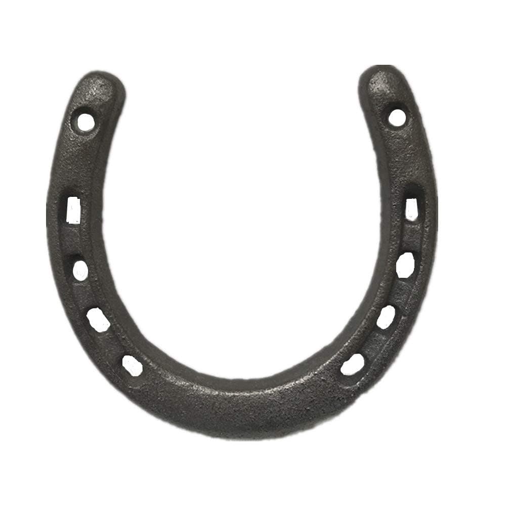 COOCHEER D-Doner Cast Iron Horseshoe Wall Decor, Medium Horseshoe, Durable Cast Iron, 5 Holes On Each Side, Indoor/Outdoor