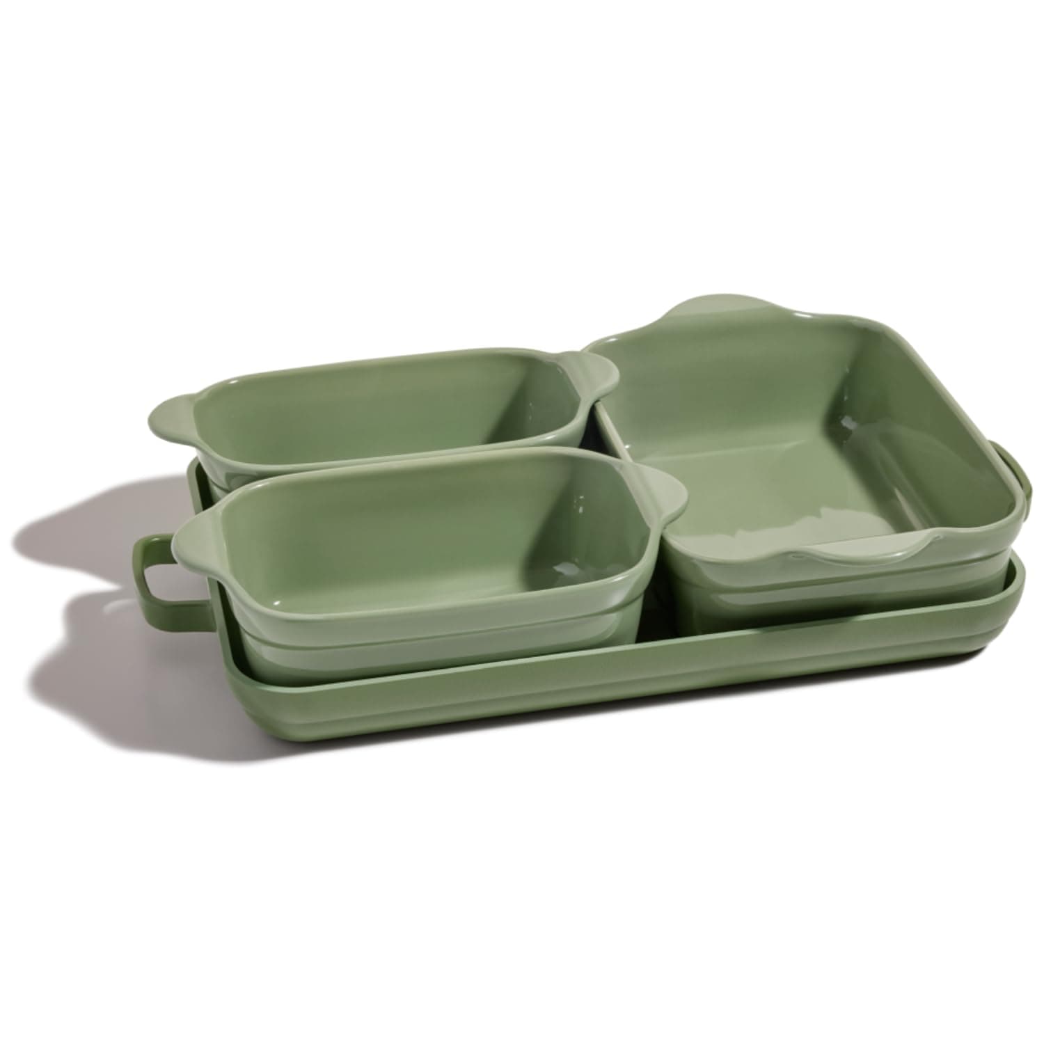 Our Place Bakeware Set | 5-Piece Ceramic Bakeware Collection with Stovetop-to-Oven Griddle Pan | PFAS-Free Non-Toxic Nonstick Pans, Oven Mat & Baking Dishes | Sage