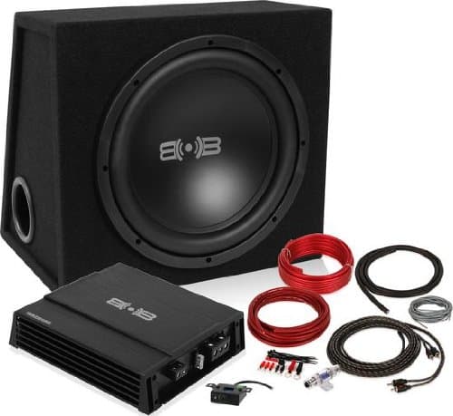 Belva BPKG112 600W Complete Bass Package with 12" Sub in Ported Box, Monoblock Amplifier and Amp Kit
