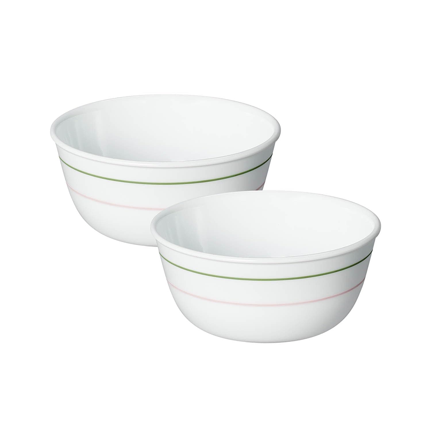 CORELLE Livingware Double Ring Green 828ml Curry Bowl Pack of 2