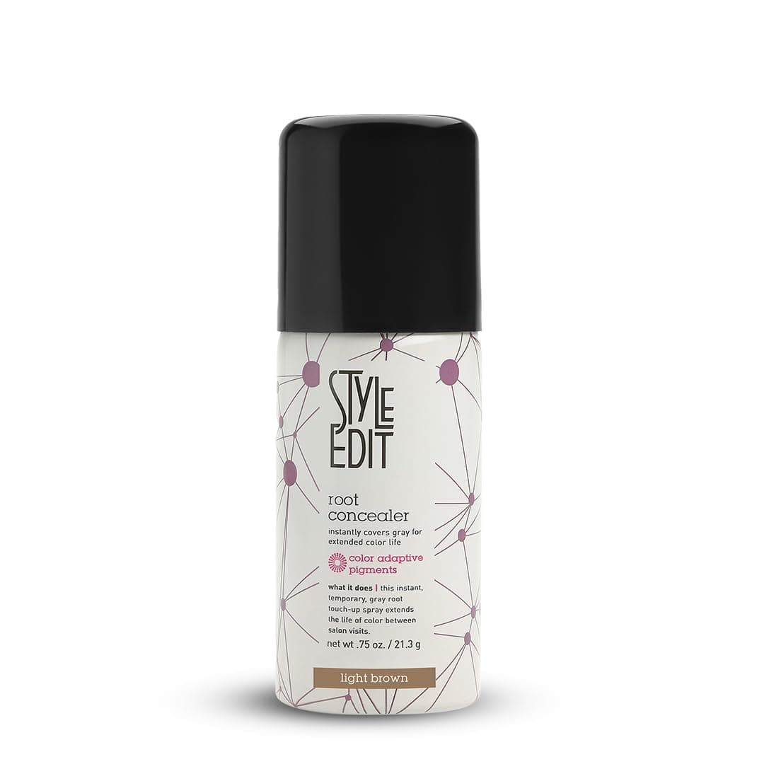 Style Edit Travel Size Root Touch Up Spray | Temporary Hair Color for Gray Roots and Thinning Hair | Salon-Quality, Transfer-Resistant Hair Concealer | Light Brown, 0.75 oz