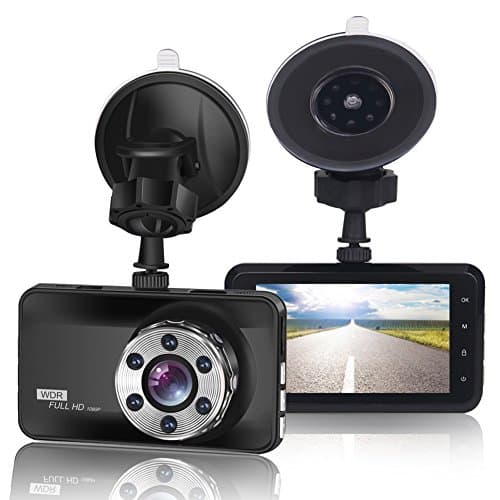 ORSKEY Dash Cam 1080P Full HD Car DVR Dashboard Camera Video Recorder 170 Wide Angle WDR with 3.0" LCD Display Night Vision Motion Detection and G-Sensor