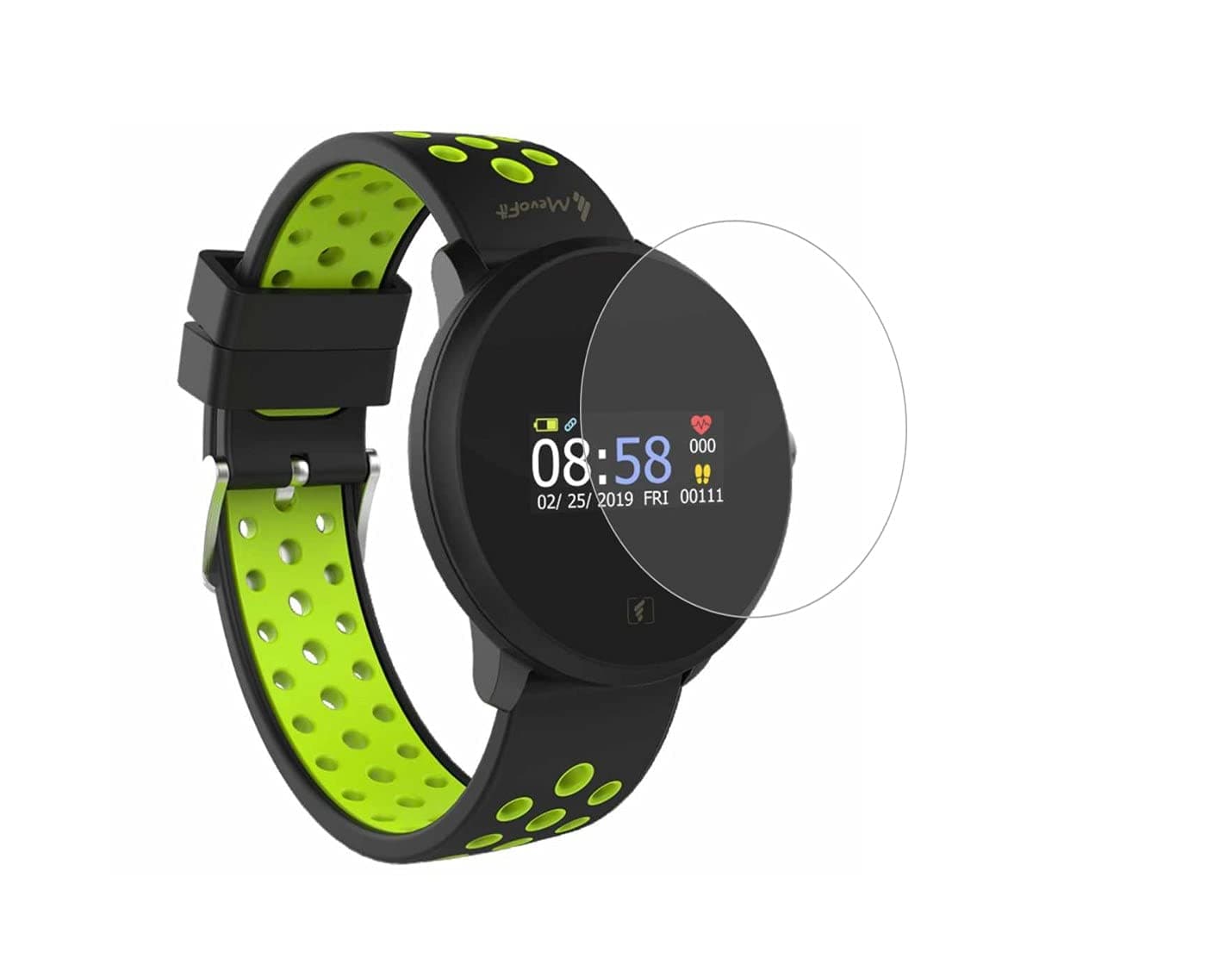 DVTECH? Edge to Edge 9H High Definition Crystal Clear Waterproof Smart Watch Screen Protector for MevoFit Green Dive Smart Watch (Pack of 2-Not a Tempered Glass)