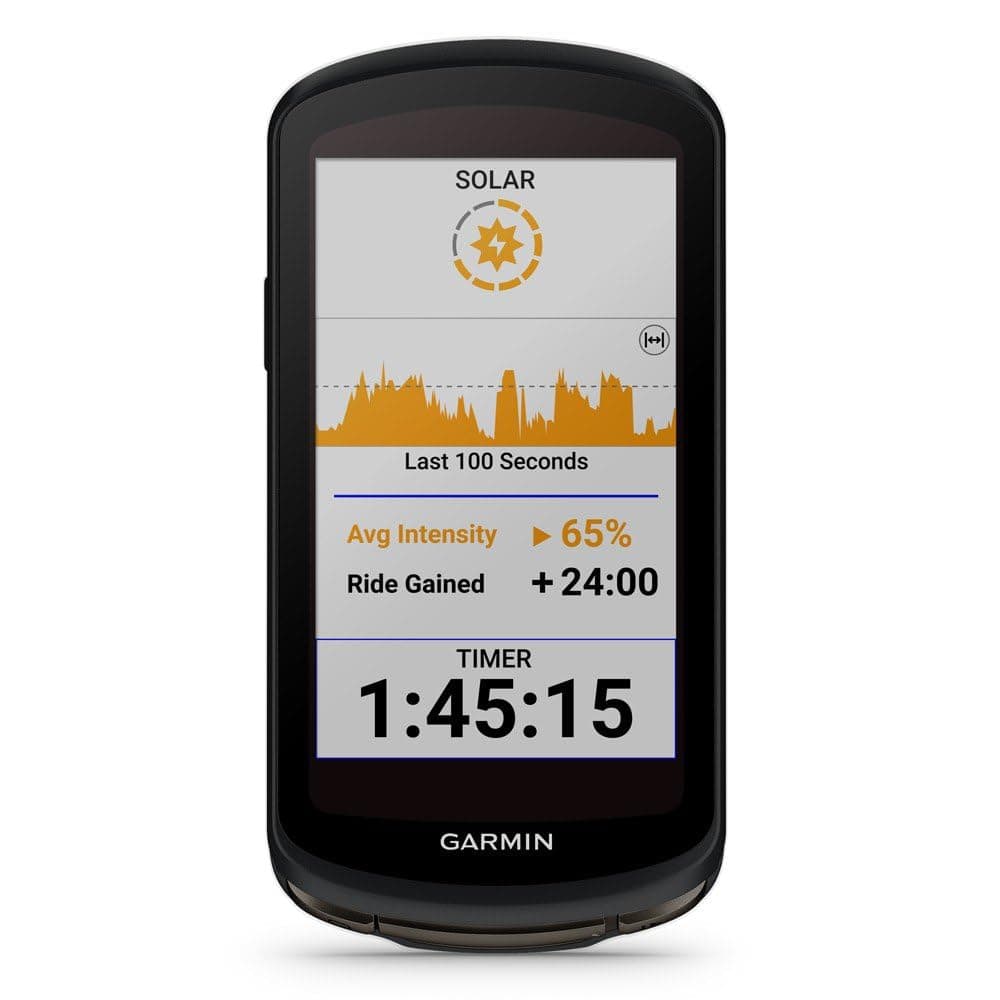 GarminEdge 1040 Solar GPS Bike Computer with Multi-Band GNSS | 45 Hours of Battery Life and Advanced Cycling Metrics | MTB Dynamics, GRIT and FLOW Metrics, Group Track Feature