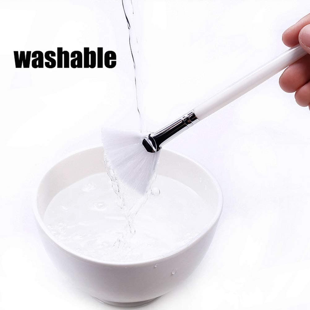 Yafe 4 Pcs Face Mask Brush, Face Mask Applicator Brush Soft Facial Fan Brush for Mud Mask Cream