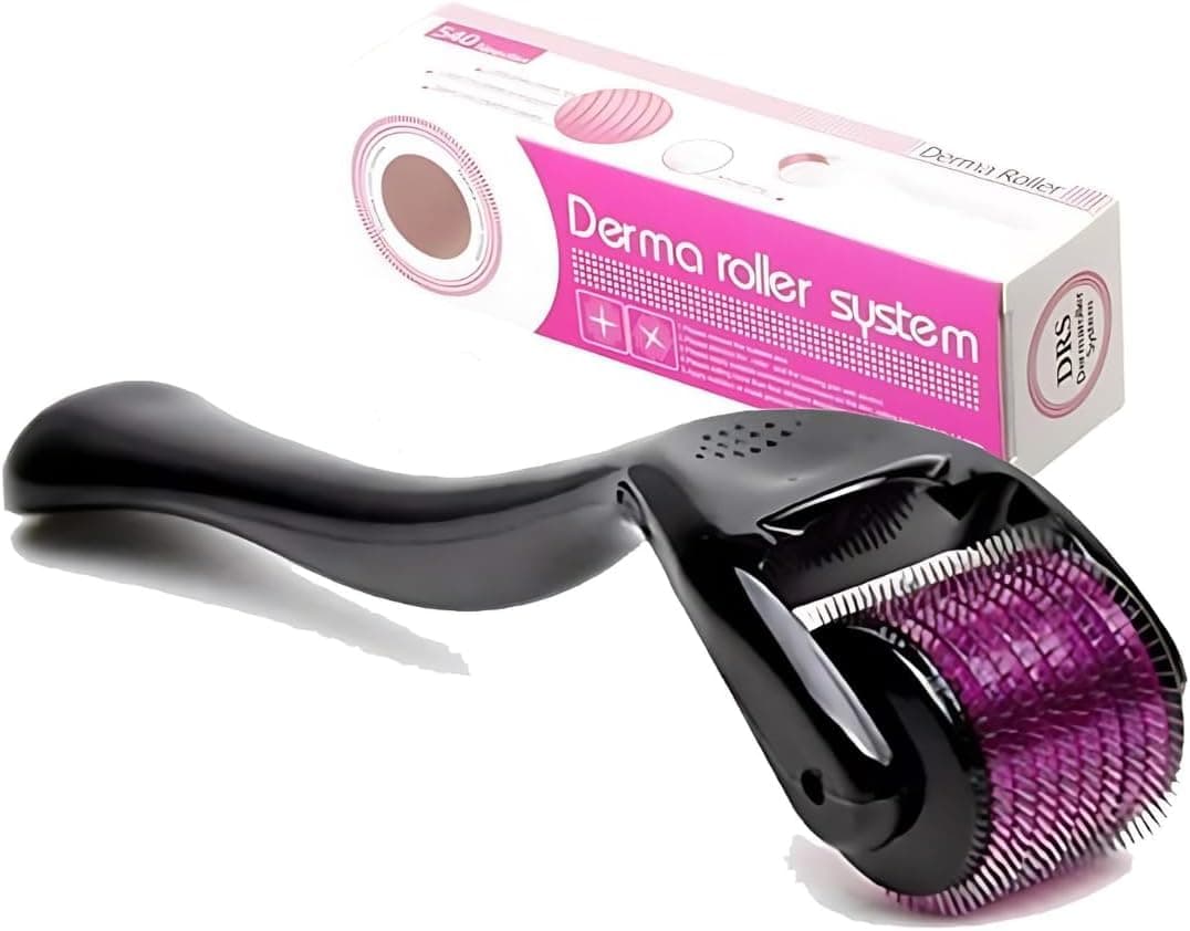 Derma Roller 1mm for Hair Growth| Anti Ageing Microneedling Roller for Face Body Scalp| Derma Roller for Men&Women|Micro Needling Roller 540 Titanium Needle Home Use,Acne Marks,Cellulite Treatmment.