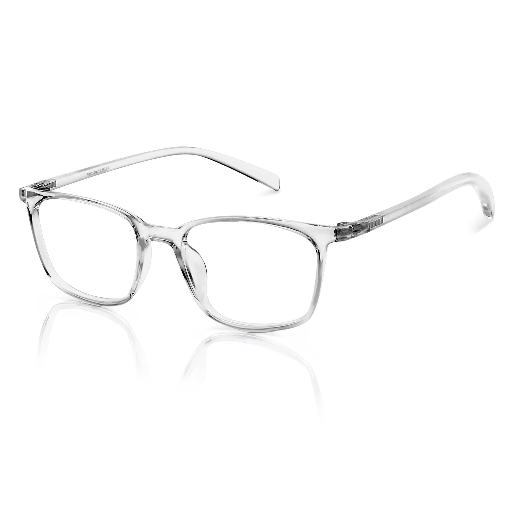 Zero Power Blue Cut Computer Glasses | Gaming Glasses | Anti Glare, Lightweight & Blocks Harmful Rays | UV Protection Specs | Men & Women | Medium | LB E13526