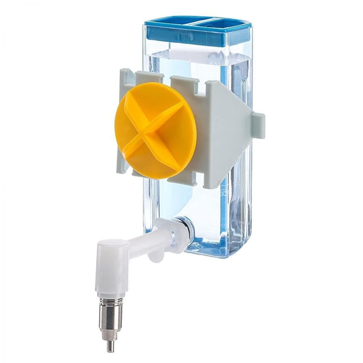 Ferplast Drinker for rabbits SIPPY, Rabbit Water bottle Capacity 600 cc, Fixing system on wire mesh or smooth surfaces, Stainless steel nozzle 10,5 x 9 x h 24 cm - 0,6 L