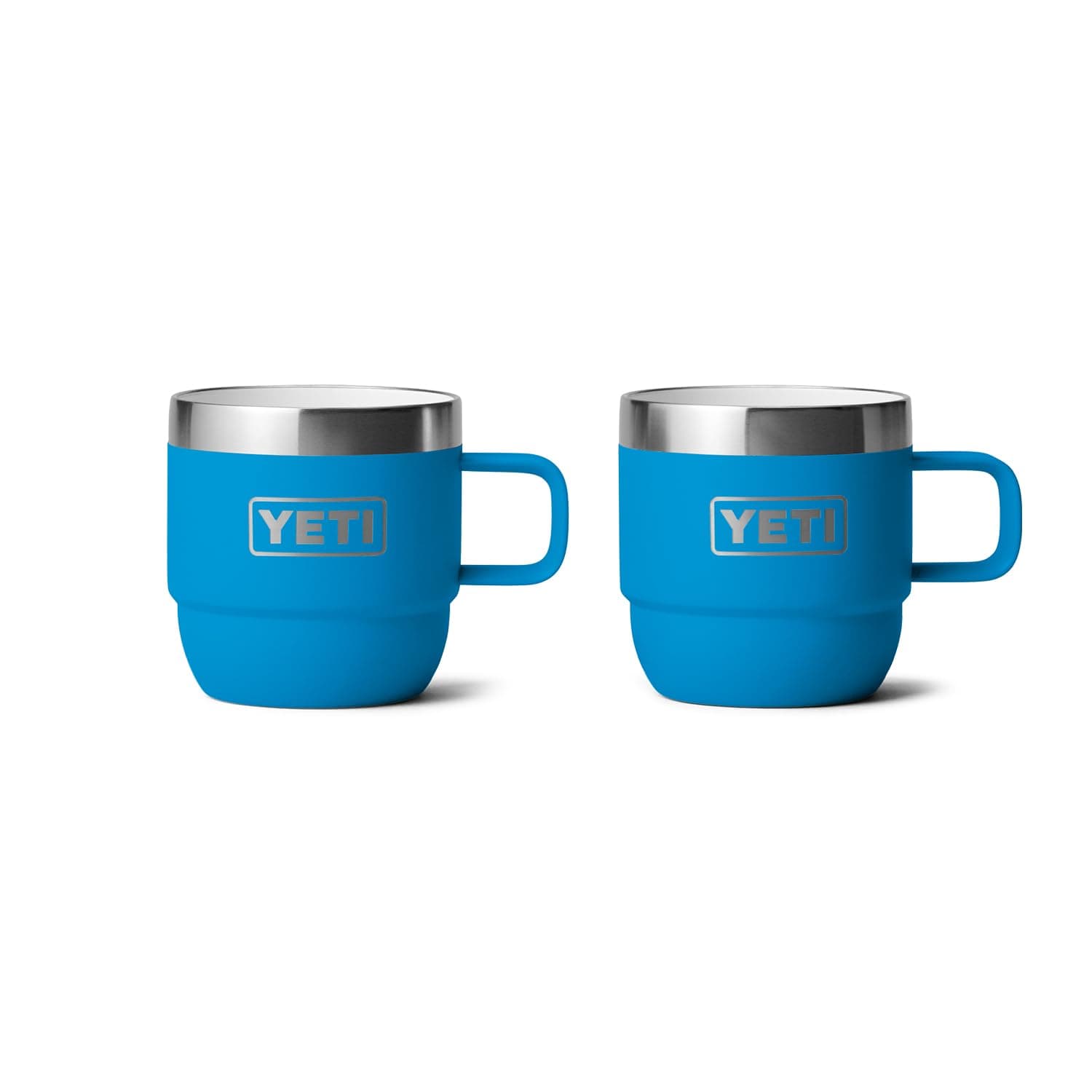 YETI Rambler 6 oz Stackable Mug, Stainless Steel, Vacuum Insulated Espresso/Coffee Mug, 2 Pack