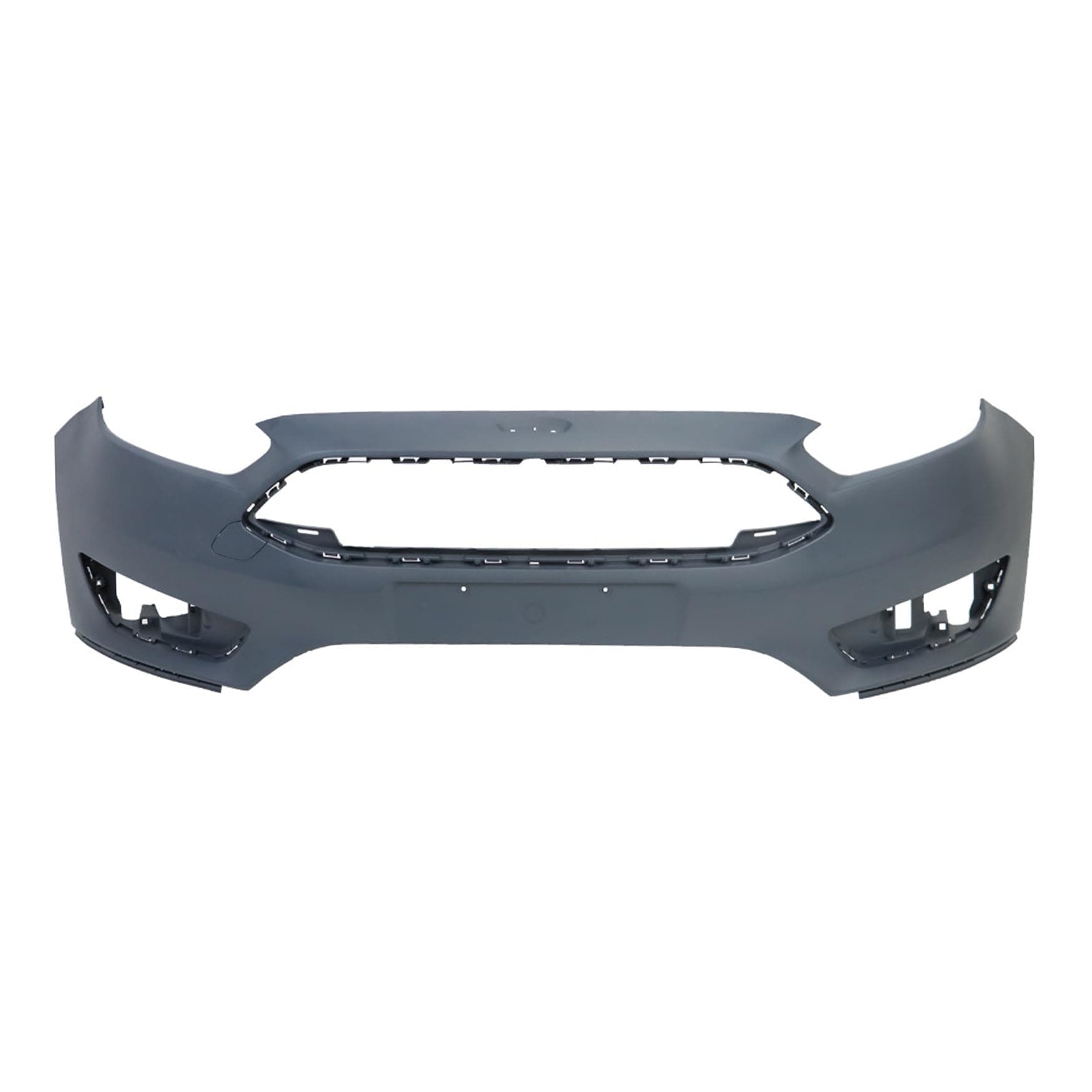 WFLNHB Front Bumper Primed with Tow Hook Cover without Parking Sensor Holes Replacement for Focus 2015-2018 FO1000705 F1EZ17757CAPTM