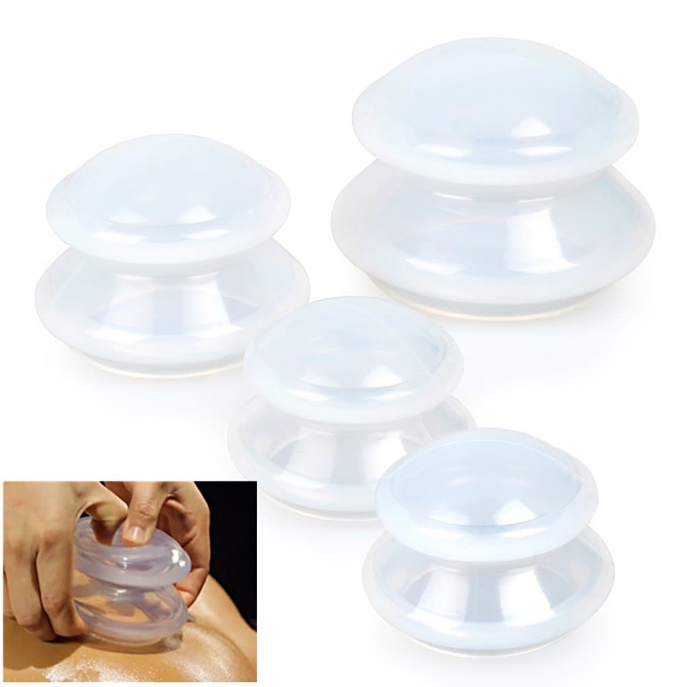 Home Silicone Spa Cupping Massage Kit Therapy Cups Set for Muscle Soreness Pain Relief