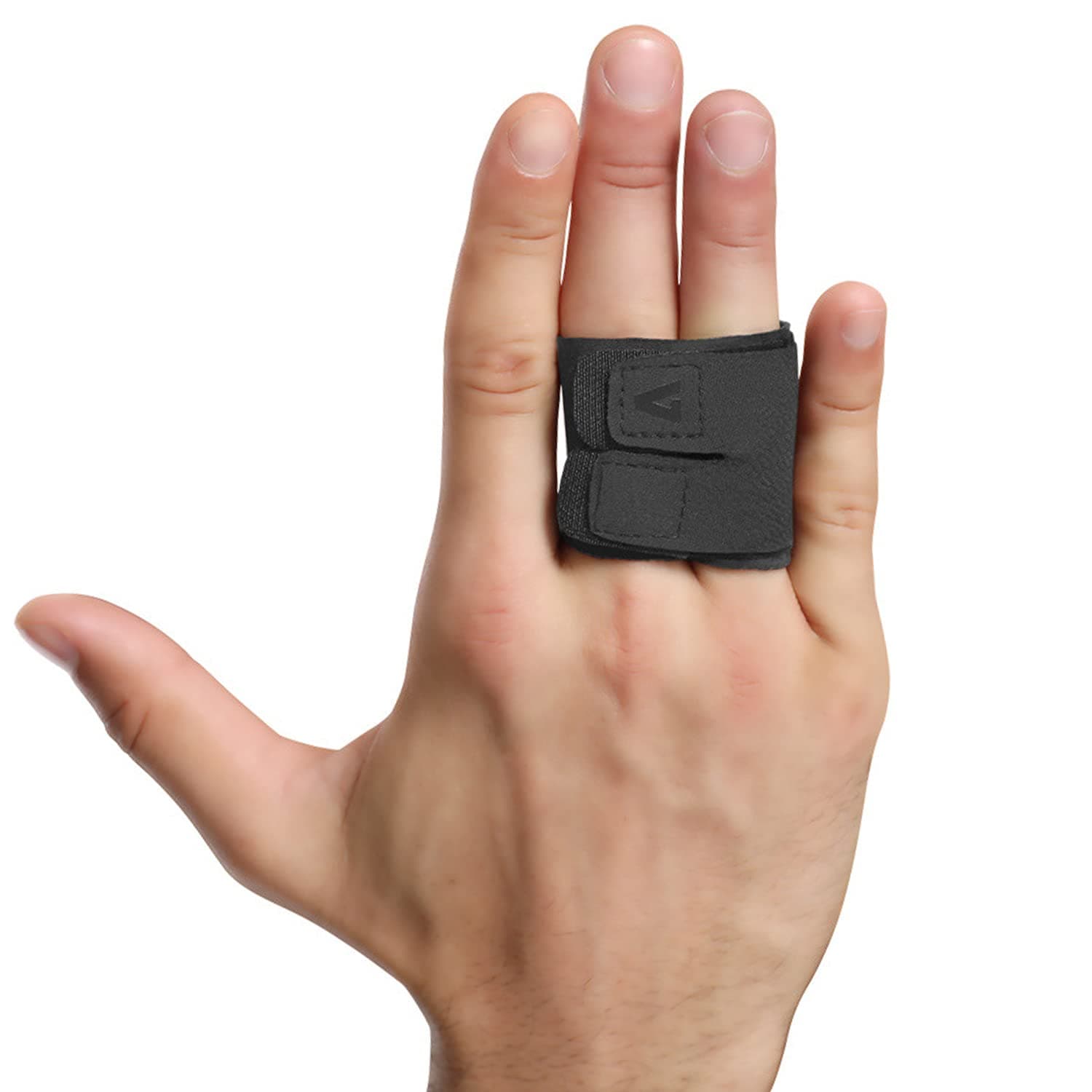 Finger Splint Finger Buddy Wraps Reusable Finger Support Sleeves, Adjustable Elastic Trigger Finger Splints Compression Straightening Mallet Finger Brace for Arthritis Pain, Sport Injuries - M