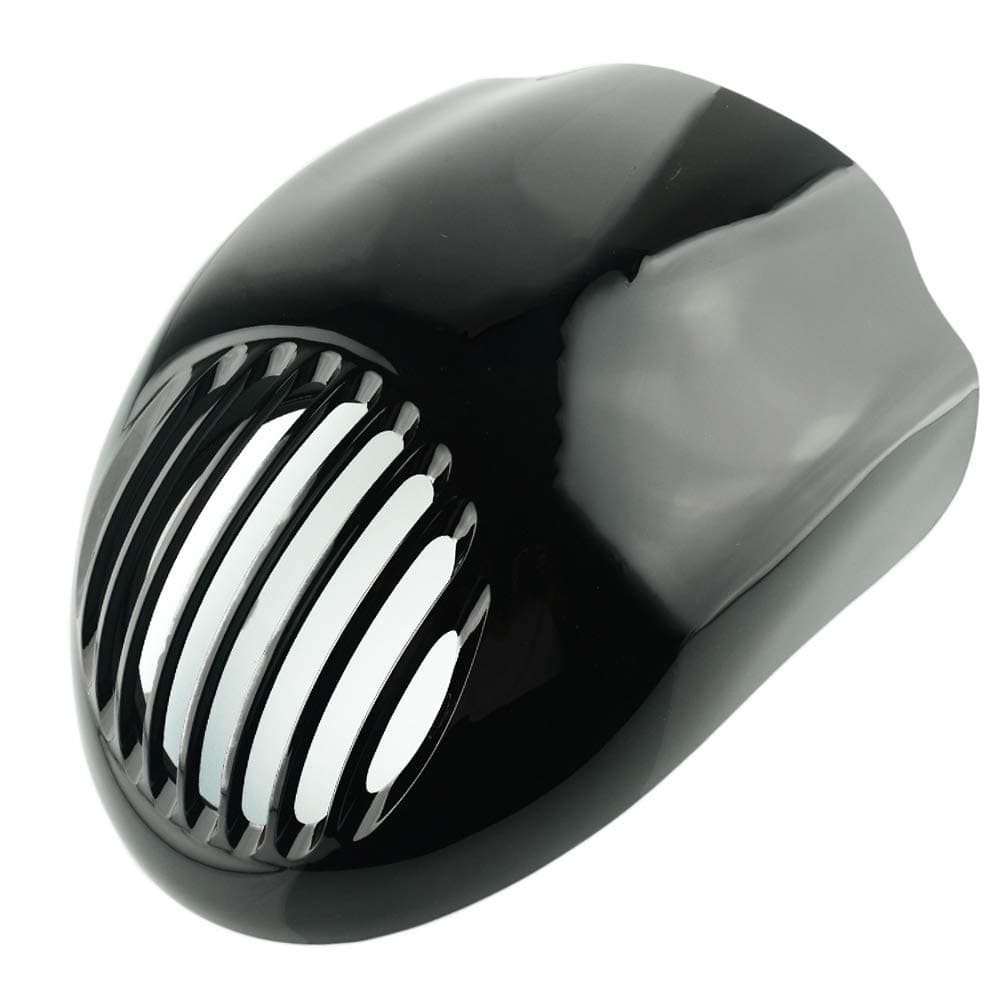 Front Fork Cowl Headlight Fairing Mask For Harley Dyna Sportster XL FXDC 1200/883 (Black - Grill)
