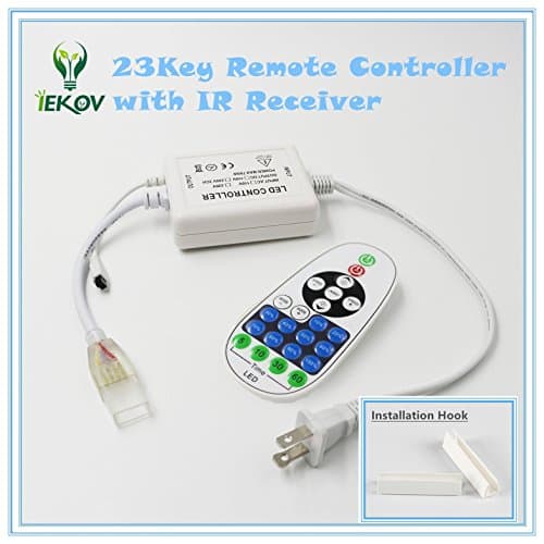 LED NEON Light, AC 110-120V Flexible LED Neon Strip Lights, 120 LEDs/M, Dimmable, Waterproof 2835 SMD LED Rope Light + Remote Controller for Party Decoration (32.8ft/10m, Green)