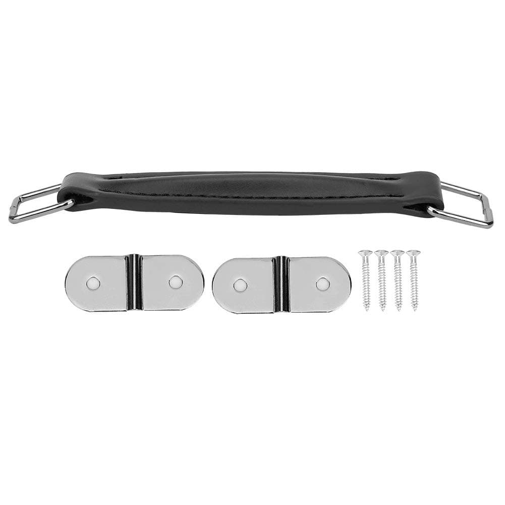 Guitar Amplifier Handle, PU Leather Internal Steel Leather Style Replacement Strap Handle Amp Handle Strap for Guitar Amplifiers Speaker (black)