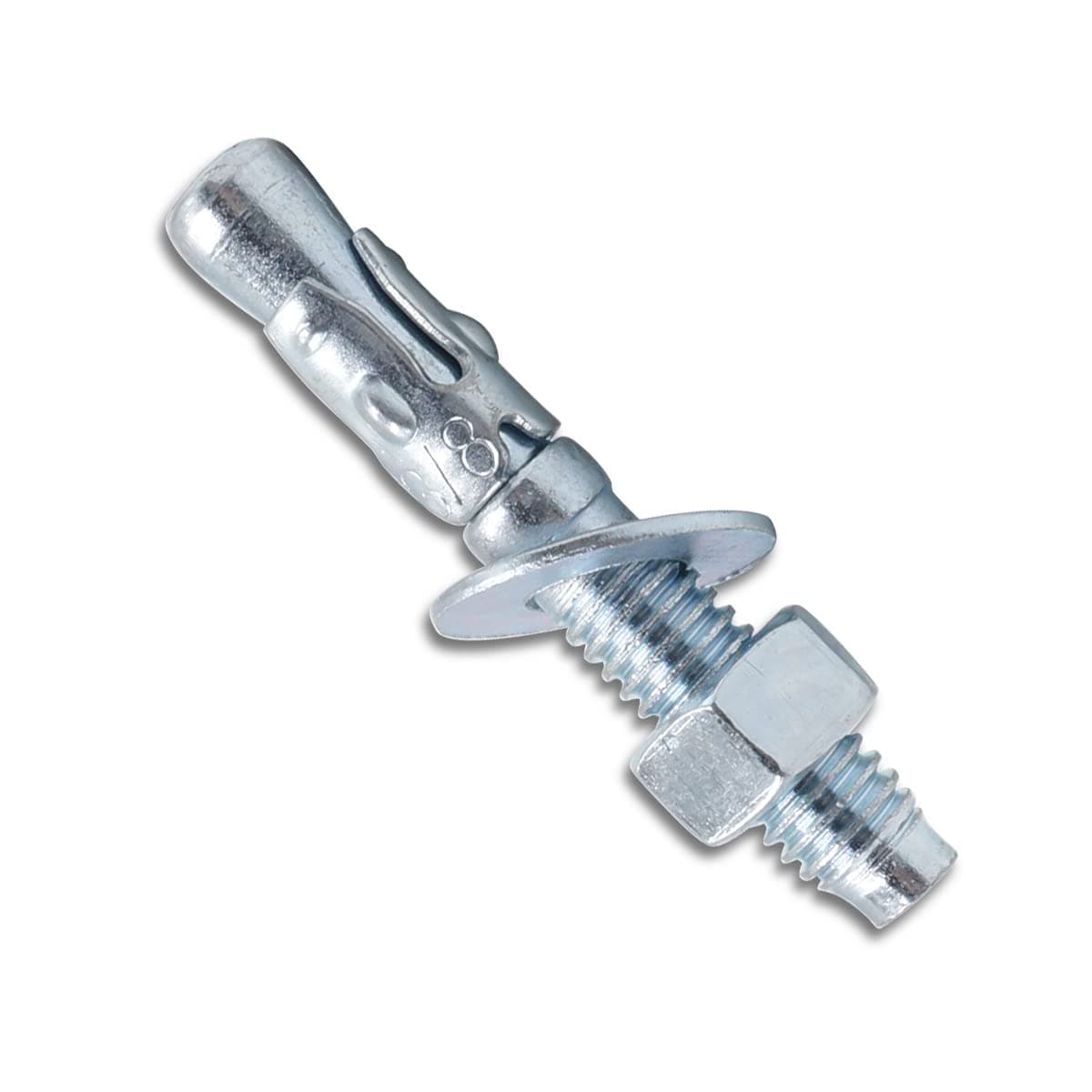 3/8" x 2-1/2" Wedge Anchor, Concrete Anchors zinc Plated, Heavy Duty Expansion Bolt Fasteners for high Strength Concrete Bricks/Blocks, Natural Stone, 20 pcs