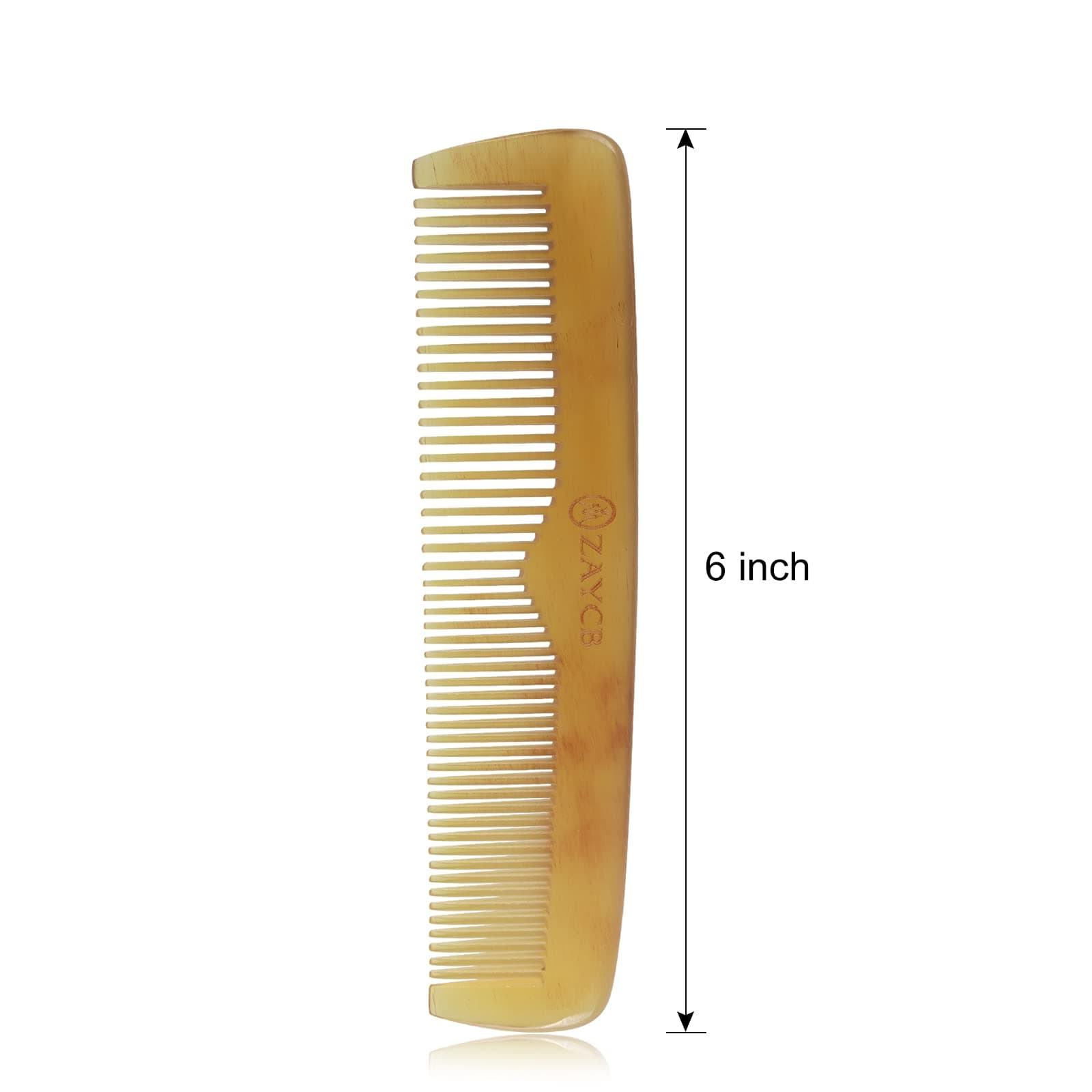 Pocket Comb & Horn Comb, Wide Tooth/Fine Tooth Comb for Hair Care, Natural Hair Detangler Styling Beard Comb, Hair Comb for Men and Women