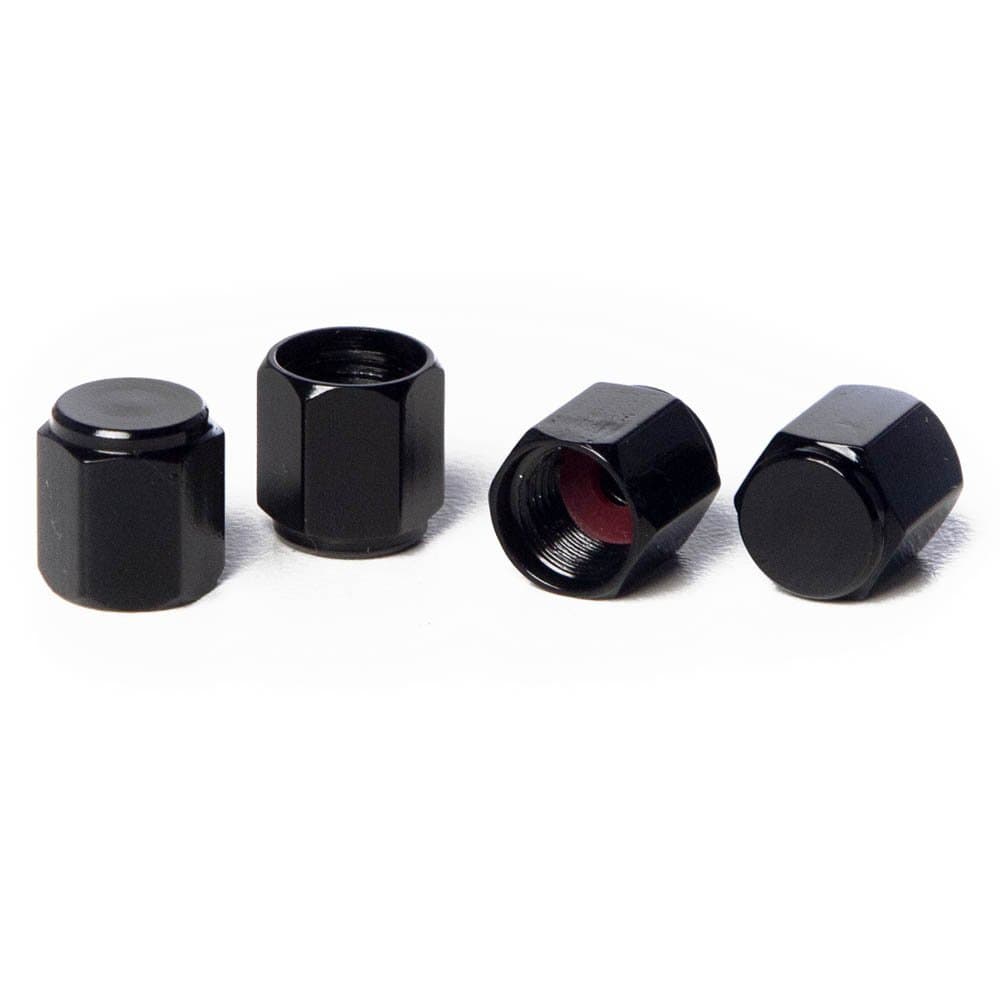 VC5 Series Black Aluminum Valve Stem Caps (Set of 4)