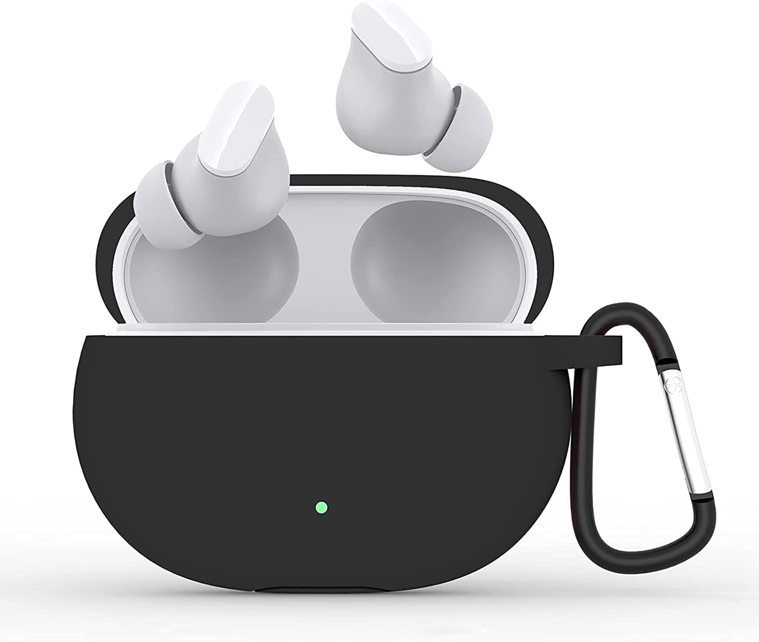 Talen Beat Studio Buds Case Cover Replacement for 2021 New Apple Beats Studio Buds Wireless Earbuds - Silicone Protective Skin Sleeve with Keychain (Black)