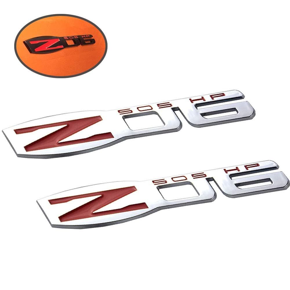 UpAuto C6 Z06 Corvette Emblems Chevy 3D Badges Fender Sticker for 2006-2013 Chevrolet Corvette C6 C7