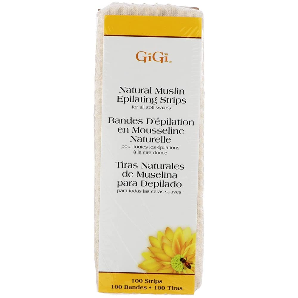 GiGi Natural Muslin Strips, Small, 100 Strips