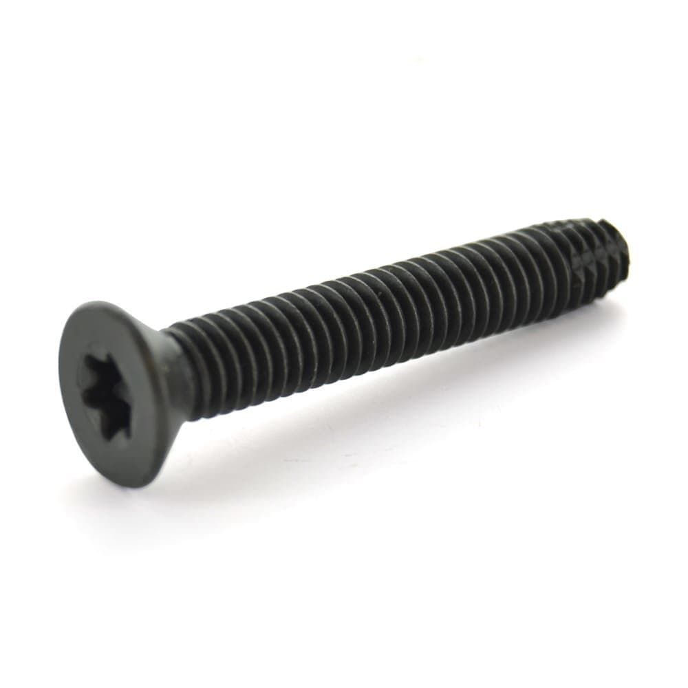 5/16-18 x 1 3/4 Flat Head Floorboard Thread Cutting Screws, Type F, (Star - Six Lobe Drive), Black Phosphate Finish, Countersunk, T-40 Drive (Carton: 100pcs) Alloy Steel