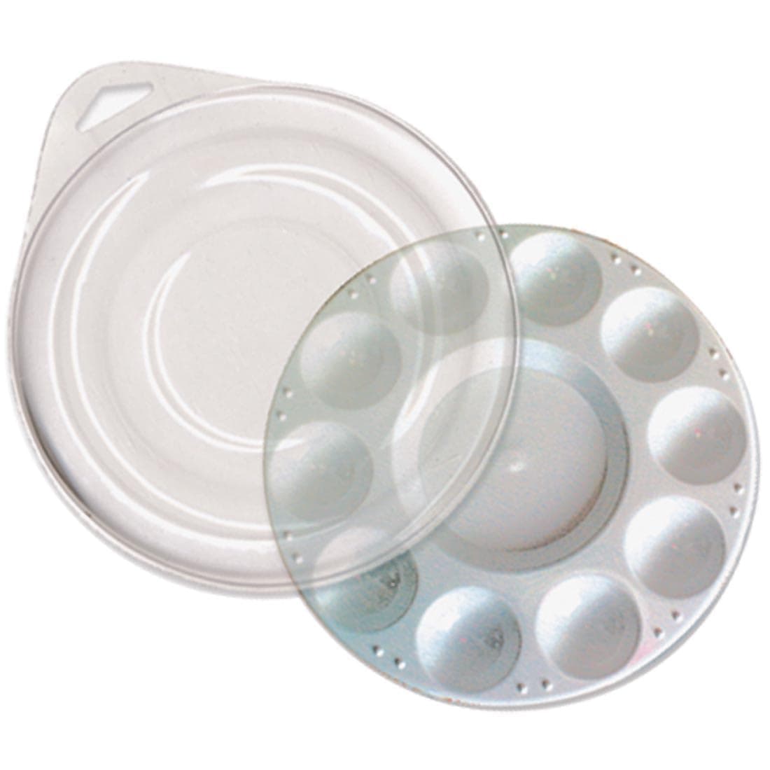 10-Well Round Plastic Palette W/Cover