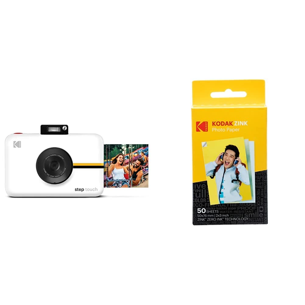 Kodak Step Touch-White with Premium Zink Photo Paper (50 Sheets)