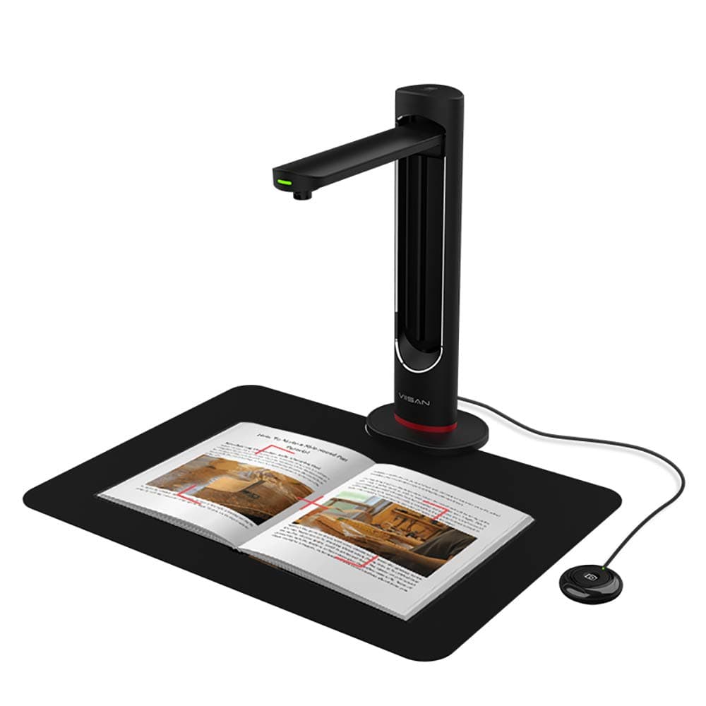VIISAN K21, Portable Document Camera, 21MP High-Definition Book Scanner, Built-in LED light, Multi-Language OCR Text Recognition, Record Size A3, Suitable for Windows and Mac Home Office