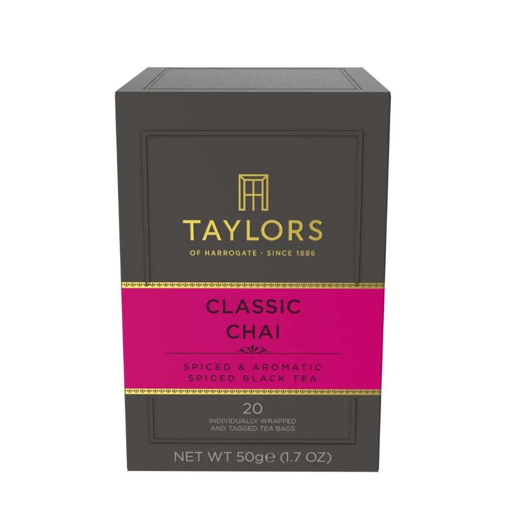 Taylors of Harrogate Classic Chai Tea, 20 Teabags (Pack of 6, Total 120 Teabags)
