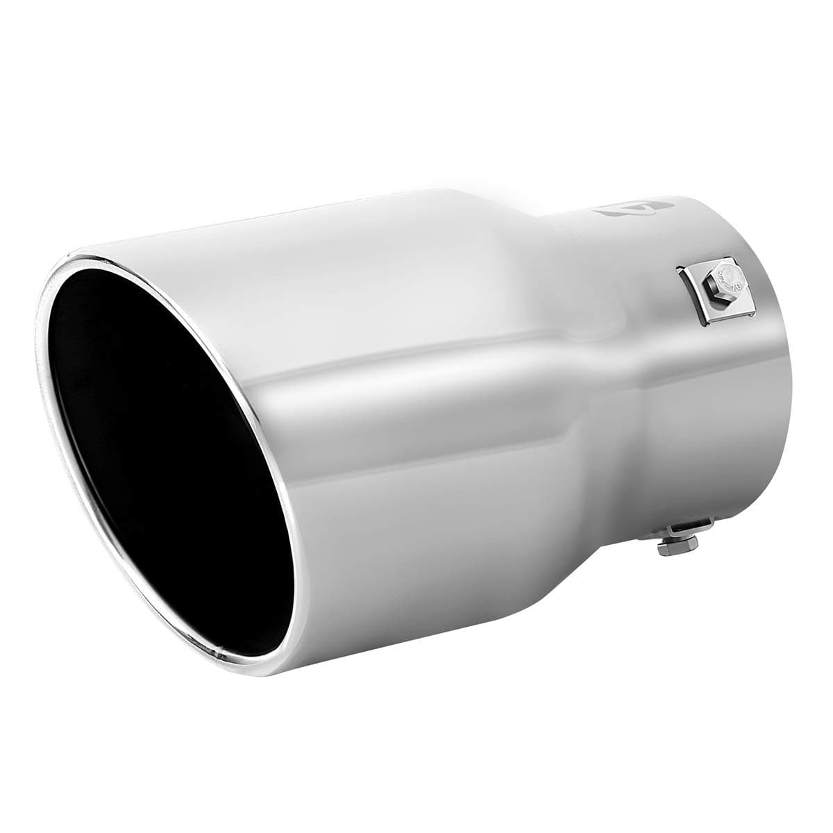 TriTrust Exhaust Tip, 2.5-3 inch inlet adjustable,Fit 2.5''/2.75''/3'' Outer diameter Tailpipe, 4.5'' Outlet 7'' Long Muffler Tip, Chrome Stainless Steel Tail Tip