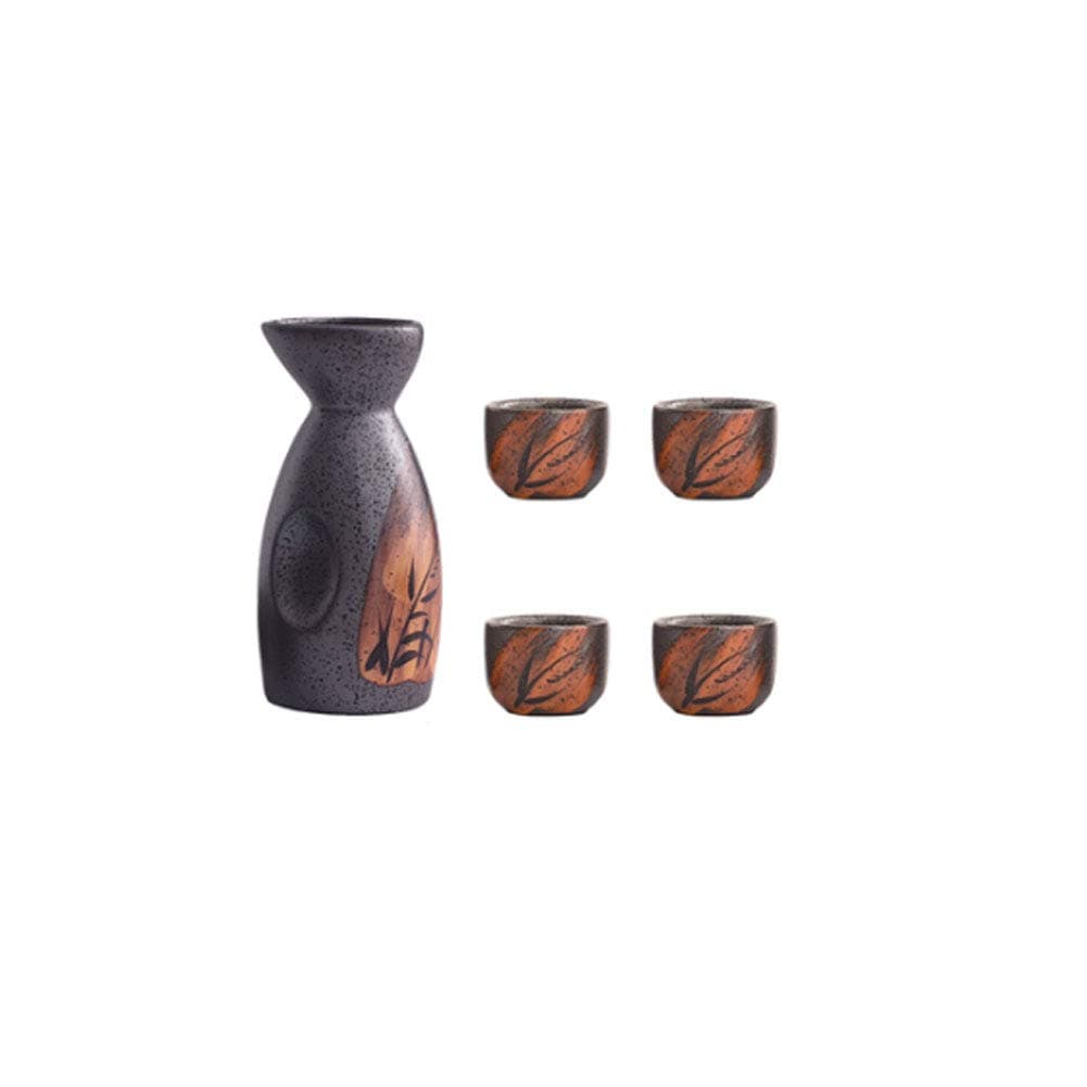 Japanese Sake Set Sake Cup Set Traditional Hand Painted Design Porcelain Pottery Ceramic Wine Glasses - A07